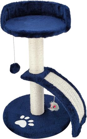 Дерев'яний кігтеточний комплекс Beltom® Kratzbaum 54 см, рожево-білий (блакитний)