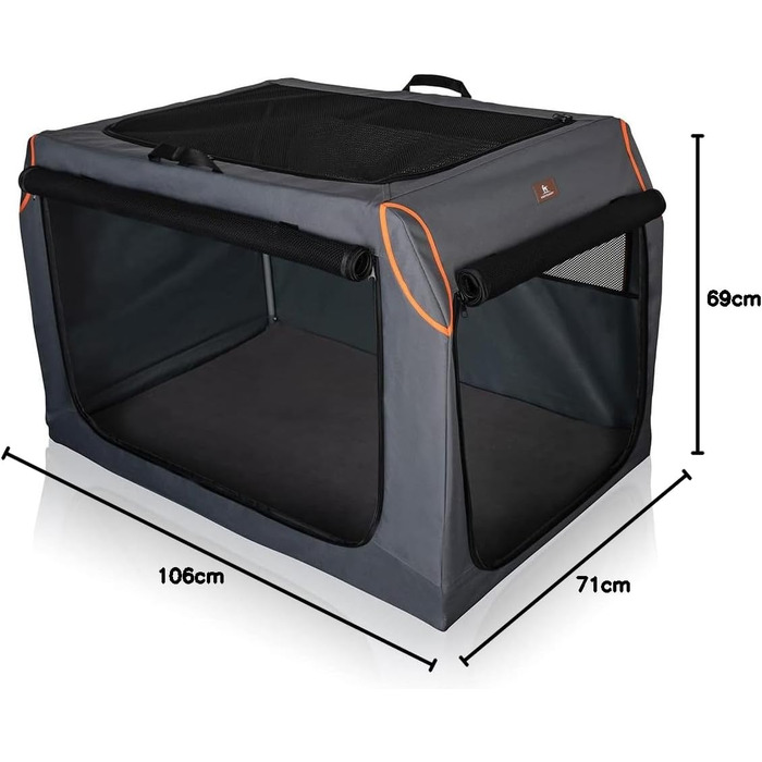 Складана переносна собача будка Knuffelwuff з алюмінієвим каркасом XL (106x71x69 см)