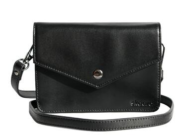 Сумка-бананка Skaard з екошкіри чорного кольору – 3-в-1 (crossbody, на пояс, унісекс) з регульованим ремінцем