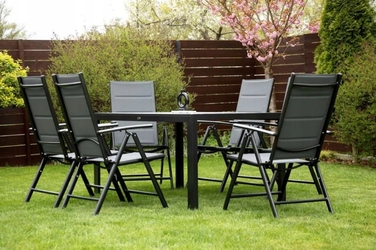 Комплект садових меблів Focus Garden SYDNEY (стіл та стільці), метал, сірий