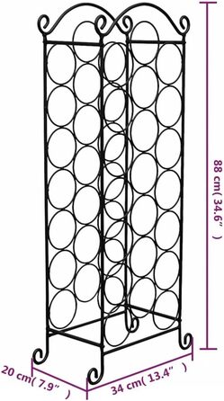 vidaXL Wine Rack 21 Bottles Metal Bottle Rack Bottle Stand Wine Cabinet
