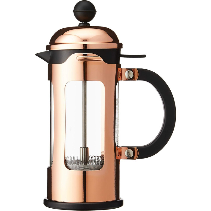 Френч-прес Bodum CHAMBORD, 0,35 л, мідний, скло та нержавіюча сталь, із захистом від проливання