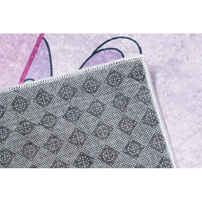 Дитячий килим TAPISO Emma, рожевий, 140x200 см, з антиковзким покриттям, принт, ÖKO-TEX, машинне прання 30°C