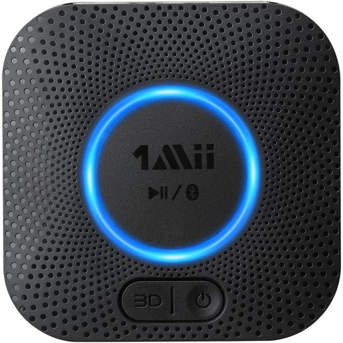 1Mii B06HD Bluetooth 5.1 Аудіоприймач: HiFi, aptX HD, Low Latency, 3.5mm/Cinch, 15 годин, Чорний