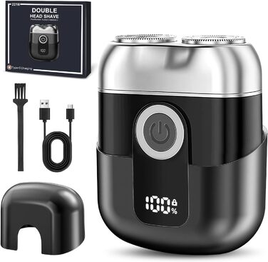 Електричний гоління для чоловіків Flintronic, водонепроникний, багатофункціональний, USB-C, 120 хв, чорний