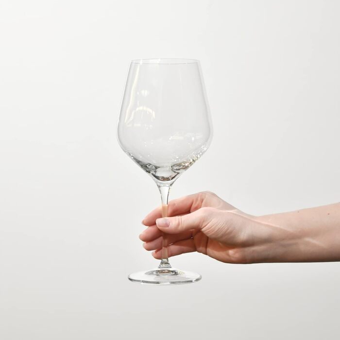 Krosno Burgundy Red Wine Glasses | Set of 6 | 860 ML | Splendour Collection | Perfect for home, restaurants, and parties | Dishwasher safe