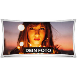 Персоналізована фотоподушка Print Royal XXL 80x40 см з наповнювачем, поліестер, індивідуальний друк – ідея подарунку