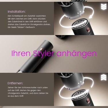 Airstyler 6-в-1: Фен-щітка, локони, об'єм, випрямлення, сушка волосся (Rose Gold)