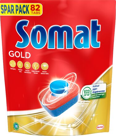 Таблетки для посудомийних машин Somat Gold, для чистоти при низьких температурах, 82 шт