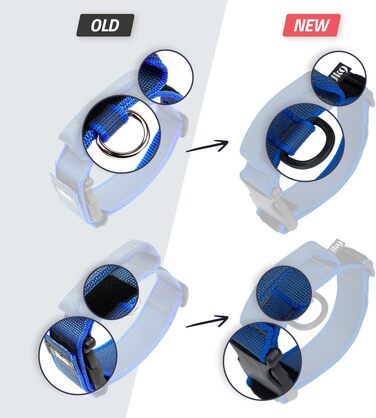 Нашийник Julius K9 200HA-K-2015 серії Color & Gray, чорно-сірий, регульований, з надійним затвором та логотипом, ширина 50 мм, розмір 49-70 см (з ручкою 40 мм, 38-53 см, неоново-сірий)