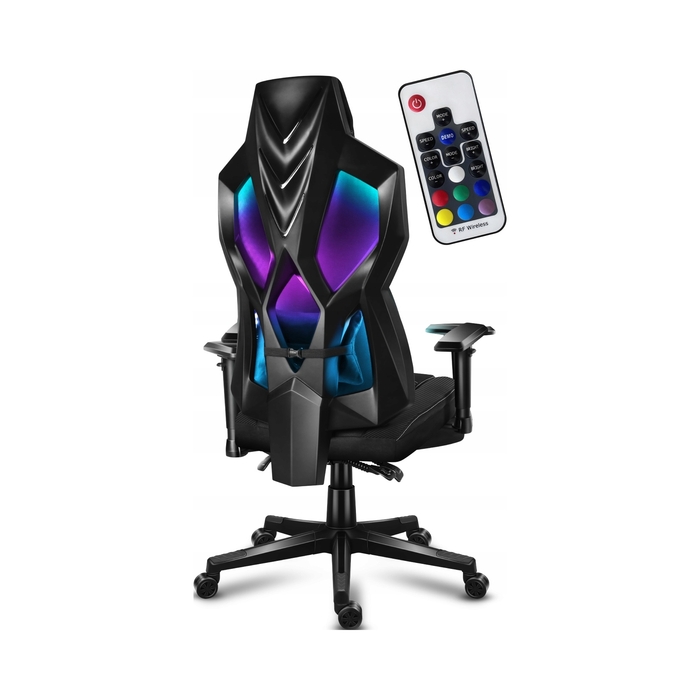 Ігрове крісло Huzaro Combat 6.2 RGB, тканина, чорне