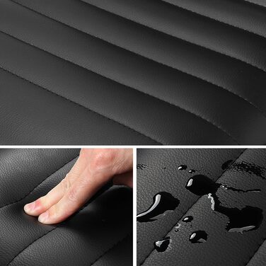 Офісне крісло Yaheetech без підлокітників, регульоване, поворотне на 360°, з роликами, чорне, з екошкіри