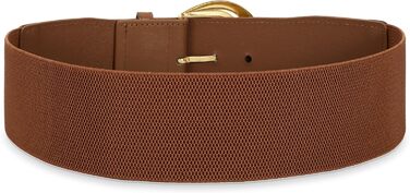 Жіночий широкий пояс-кушак WHIPPY з еластичною тканиною, 110 см, колір: коричневий (золотий), розмір: 94-114 см