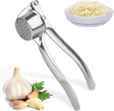 Пресс для часнику, подрібнювач часнику з нержавіючої сталі, придатний для миття в посудомийній машині, зручна ручка