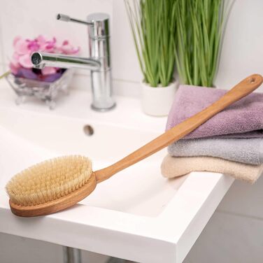 SIDCO XXL Back Brush, Sauna Brush, Soft Bristles, Massage Brush for Seniors