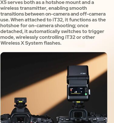 Спалах GODOX iT32 TTL з бездротовим тригером X5N для Nikon: швидка зарядка, HSS 1/8000s, GN18, LED-ліхт, дифузор, магнітний фільтр