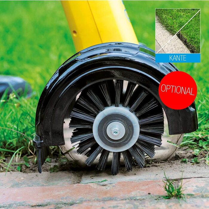 Електрощітка Gloria MultiBrush Speedcontrol — багатофункціональний інструмент для видалення бур'янів, очищення каменю, дерева, швів, підрізки країв газону, аерації та вертикутування, комплект з 2 насадками