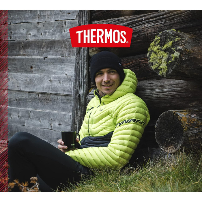 Термос із нержавіючої сталі Longlife Cup 350ml, чорний, з кришкою. Ідеальний для кави, офісу та кемпінгу