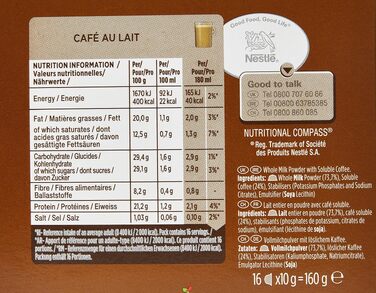 Кавові капсули NESCAFÉ Dolce Gusto Café au Lait, 3 упаковки по 30 капсул (загалом 90 шт), 160 г