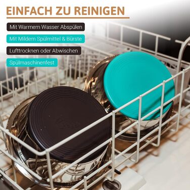 Набір мисок для собак PEGGY11 з нержавіючої сталі, 2 шт., 1,92 л - миски для корму та води для великих собак