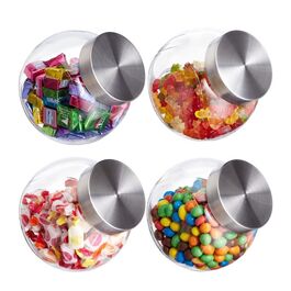 Relaxdays Bubble Glasses, Set of 4, 1.5L