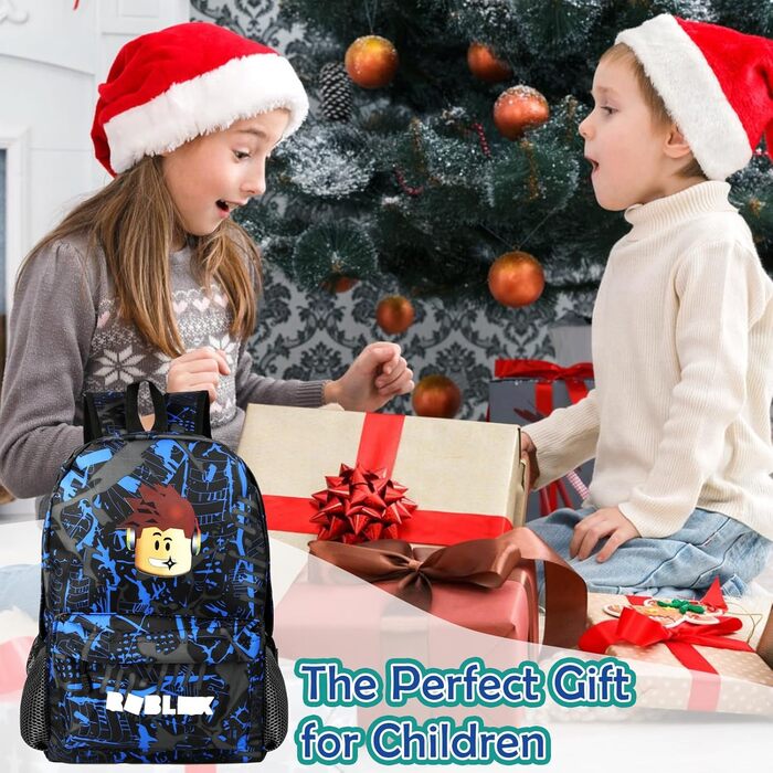 Дитячий рюкзак Ro-blx з мультфільмом для дітей 3-12 років, регульований, водонепроникний, для школи, подорожей, дитячого садка, принт, для підлітків