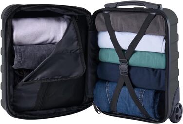 Тролей-валіза Cabin Max Anode 40x30x20 см Hardscalen, 24 л, для ручної поклажі, Wizz Air, сірий