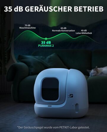 PETKIT Pura Max 2 - автоматичний самоочисний лоток для котів, 76л, з функцією контролю через додаток, для кількох котів, з дезодорантом