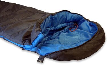 Спальний мішок High Peak TR 300, антрацит/блакитний, для 3-4 сезонів, 0°C, широкий, дихаючий, водонепроникний, ковдраний, для кемпінгу, фестивалів, трекінгу