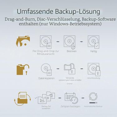 Зовнішній DVD-записувач Asus ZenDrive U9M з USB-C, золотистий