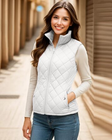 Жіноча пуховик NY Thread, легкий, з коміром, утеплений, на блискавці, чорний (S, білий/розкішний сад)