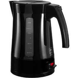 Електричний чайник MELITTA Enjoy Aqua, 1.7 л, 2400 Вт, чорний/червоний, знімний фільтр від накипу