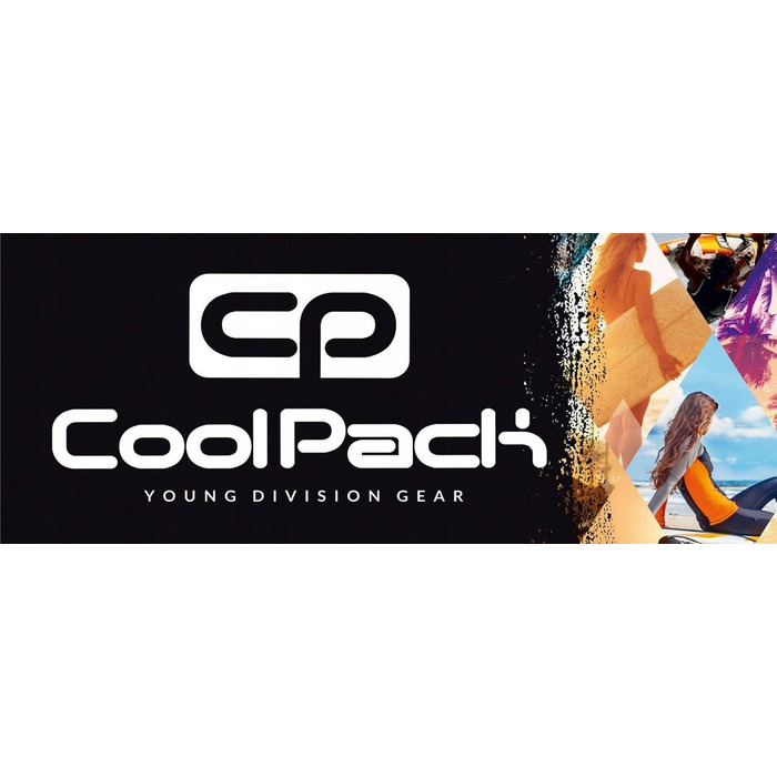 Багатофункціональний шкільний рюкзак CoolPack чорний з принтом 