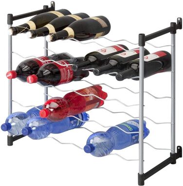 Metaltex Bottle Rack, Metal, Grey, For 72 Bottles (Suitable for 30 Bottles)