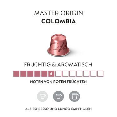 Кава Nespresso Original Colombia | Арабіка середнього обсмаження з Колумбії | Ідеально для еспресо та лунго | Сумісна з капсульними машинами Nespresso Original | 100 капсул