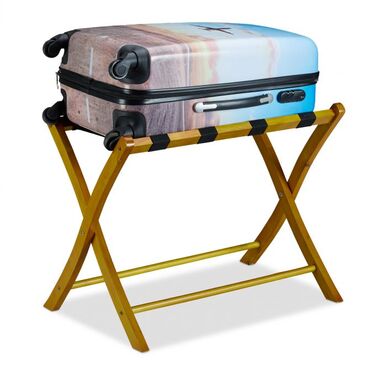 Relaxdays Folding Suit Stand - Wood