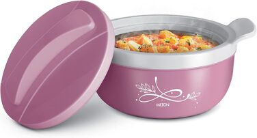 Термос-каструля Milton Crave 2,2 л для гарячої їжі, нержавіюча сталь, ізольований харчовий контейнер з кришкою, для сервірування їжі та роти, рожевий