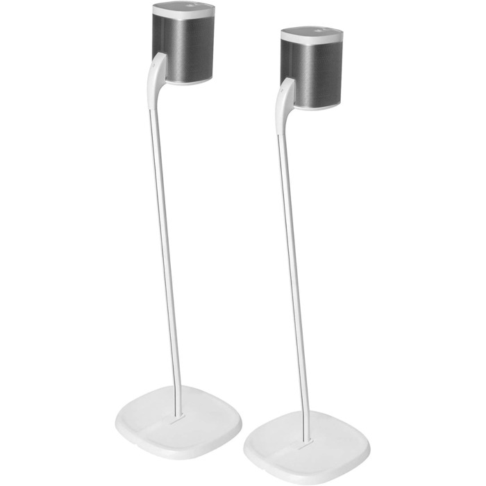 Стійка GT STUDIO для SONOS One, One SL, Play:1, Play:3. Преміум дизайн, приховане кабельне підключення, важка основа (пара, білий)