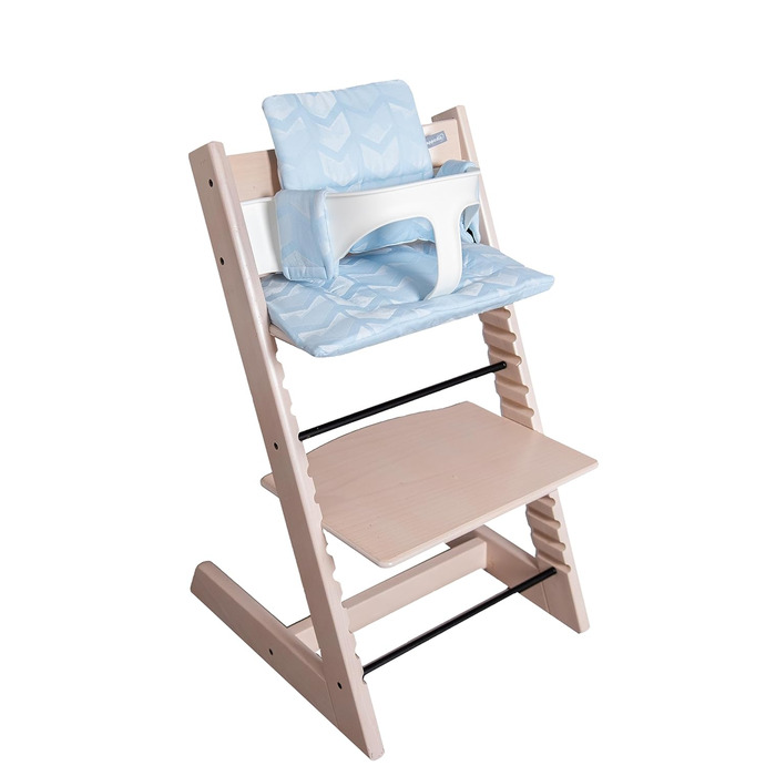 Комплект подушок для стільчика Hoppediz, 2 шт., 100% органічна бавовна, для Stokke Tripp Trapp, дизайн Amsterdam aqua