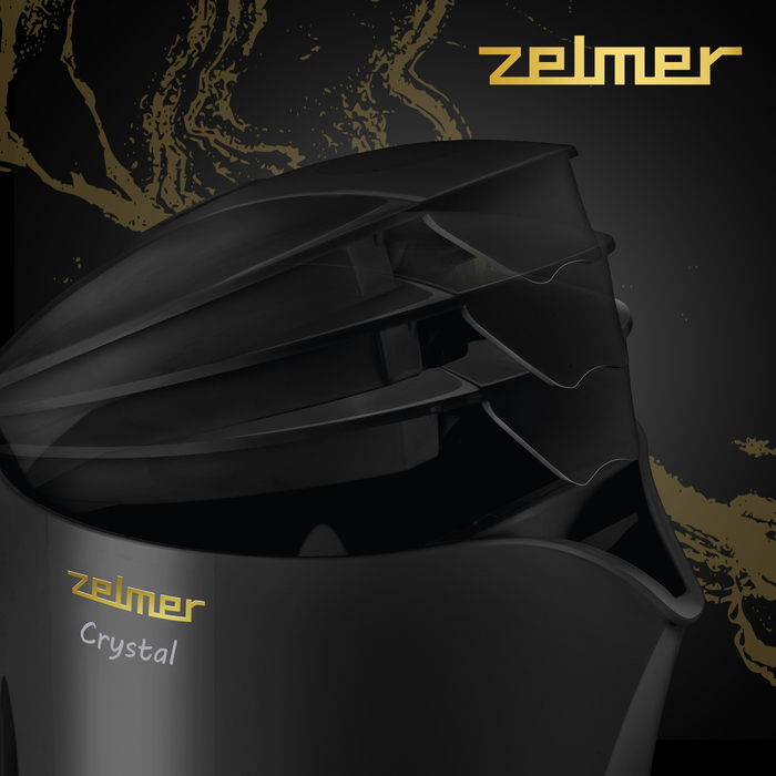 Електричний чайник Zelmer ZCK7630 Crystal Gold, 2200 Вт, 1,7 л, чорний