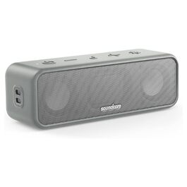 Soundcore 3 Bluetooth колонка: Стереозвук, Titan-драйвери, PartyCast, BassUp, 24 год, IPX7, EQ - Чорний/Срібний