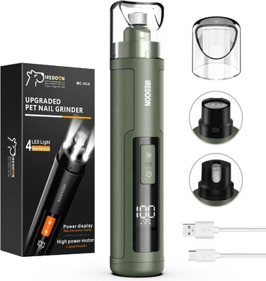 Шліфувальник для собак Profi Krallenschleifer: 3 швидкості, LED-підсвічування, тихий, перезаряджається, для великих, середніх та малих собак