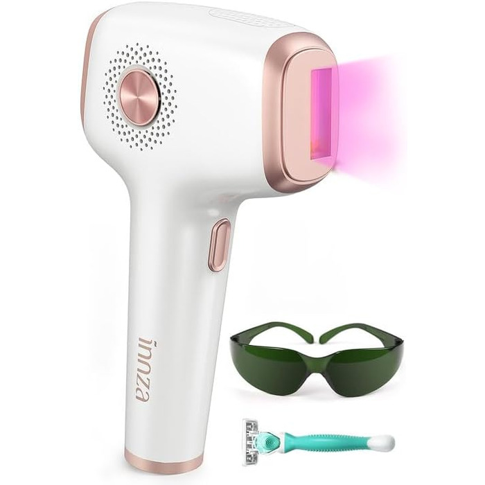 IPL пристрій для епіляції Innza з охолодженням, 999 999 імпульсів, 9 рівнів потужності, для обличчя, зони бікіні та тіла
