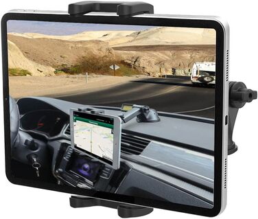 Автотримач Cuxwill для планшетів і смартфонів 4-13 дюймів на лобове скло або панель приладів, з присоскою, сумісний з iPad Pro/Air/Mini, Galaxy Z Fold, Kindle Fire HD, Switch, iPhone