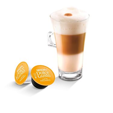Кавові капсули Nescafé Dolce Gusto Latte Macchiato, середній обсмал, набір 45 порцій (3 упаковки по 15 капсул)
