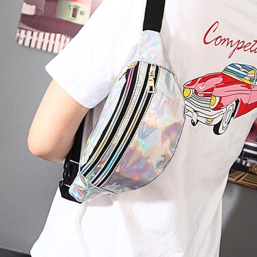 Металева поясна сумка AYNKH з трьома відділеннями, водонепроникна фанні-пак для відпочинку, спорту та подорожей (Unisex)