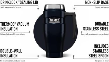Термос Thermos King Reisebecher 101829, Місячна Синя, 470 мл, великий