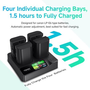 Зарядний пристрій для акумулятора Sony NP-FZ100 Toprig BC02 з USB-C PD 60W, LCD дисплеєм та моніторингом заряду