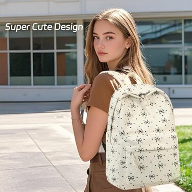 BTOOP Рюкзак унісекс 0122 (1 шт.) 17' з чорним сердечком з бантиком