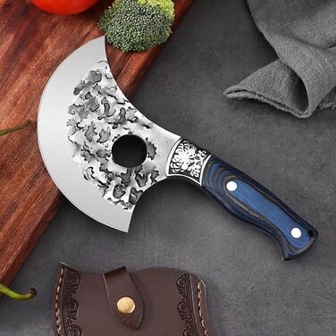 Японський ніж для обробки м'яса Doklasu, 10 см, ручна робота, сталь 5Cr15MoV, з піхвою